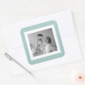 Moderne familiefoto Gemakkelijk met een eenvoudige Vierkante Sticker (Envelop)