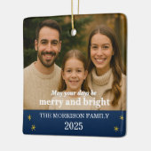 Moderne familiefoto keramisch ornament (Links)