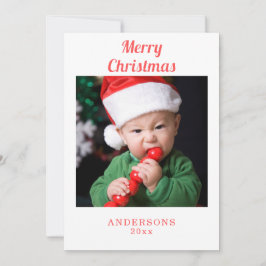 Moderne familiefoto Kerstmis Feestdagenkaart