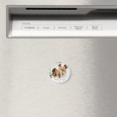 Moderne familiefoto Kerstmis Magneet (Insitu (Vaatwasser))