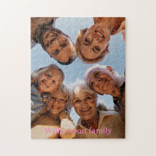 Moderne familiefoto legpuzzel