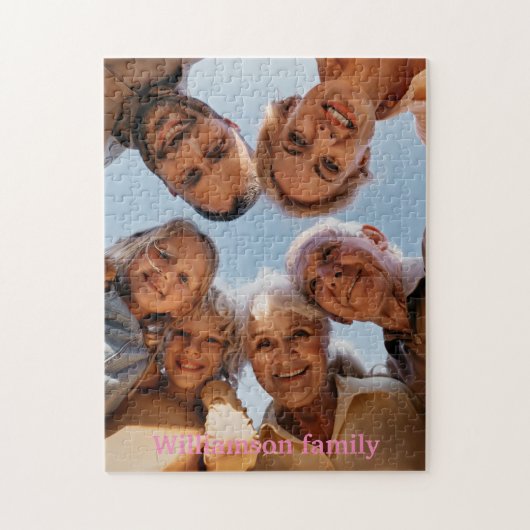 Moderne familiefoto legpuzzel (Verticaal)