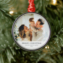 Moderne familiefoto met Kerst