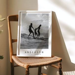 Moderne familiefoto minimalistische typografie foto afdruk