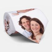 Moderne familiefoto op maat gepersonaliseerd stropdas (Opgerold)