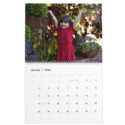 Moderne familiefoto op maat kalender (Jan 2026)