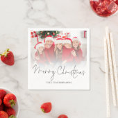 Moderne familiefoto-overlay-script voor fijne kers servet (Insitu)