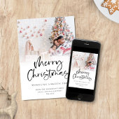 Moderne familiefoto overlay Vrolijk kerstfeest Feestdagenkaart