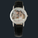Moderne familiefoto & persoonlijke naam cadeau horloge<br><div class="desc">Moderne familiefoto & persoonlijke naam cadeau</div>