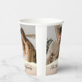 Moderne familiefoto & persoonlijke naam cadeau papieren bekers (Rechts)