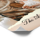 Moderne familiefoto & persoonlijke naam cadeau poster (Hoek)