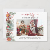 Moderne familiefoto Stijlvolle Kerstmis Feestdagenkaart (Voorkant)