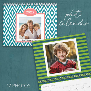 Moderne familiefotocollage 17 - Trendy patronen Kalender