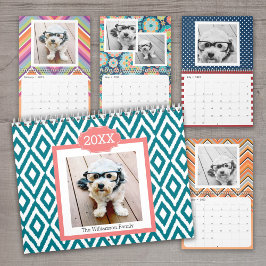 Moderne familiefotocollage 17 - Trendy patronen Kalender