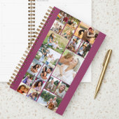 Moderne familiefotocollage 19 foto's Roze Planner