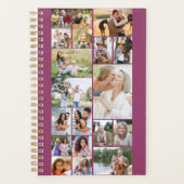 Moderne familiefotocollage 19 foto's Roze Planner (Voorkant)