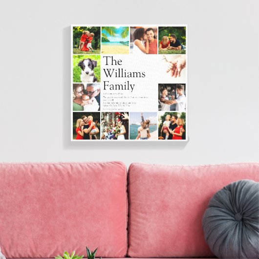 Moderne familiefotocollage definitie canvas afdruk (Insitu (Woonkamer))