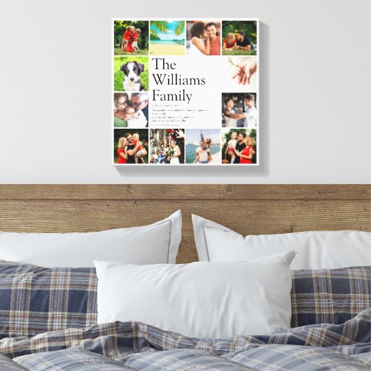 Moderne familiefotocollage definitie canvas afdruk (Insitu (Slaapkamer))