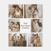 Moderne Familiefotocollage Fleece Deken (Voorkant)