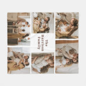 Moderne Familiefotocollage Fleece Deken (Voorkant (Horizontaal))