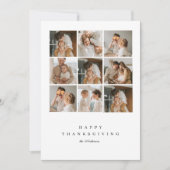 Moderne Familiefotocollage Happy Thanksgiving Kaart (Voorkant)