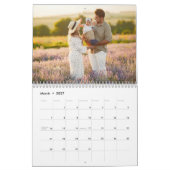 Moderne familiefotocollage kalender (Mar 2027)