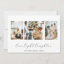 Moderne familiefotocollage Kerstmis