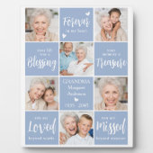 Moderne familiefotocollage met herdenking en geper fotoplaat (Voorkant)