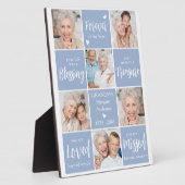 Moderne familiefotocollage met herdenking en geper fotoplaat (Zijkant)