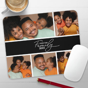 Moderne familiefotocollage muismat