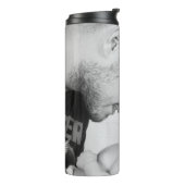 Moderne familiefotofkeepomwille thermosbeker (Gedraaid links)