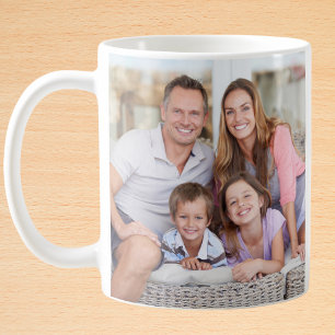 Moderne familiefotogalerij gepersonaliseerd koffiemok