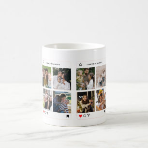 Moderne familiefoto's 8 foto's in eenvoudige Insta Koffiemok