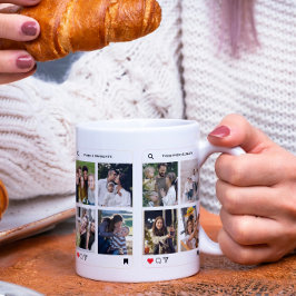 Moderne familiefoto's 8 foto's in eenvoudige Insta Koffiemok