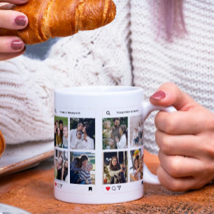 Moderne familiefoto's 8 foto's in eenvoudige Insta Koffiemok