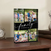 Moderne familiefoto's collage script aandenken fotoblokken