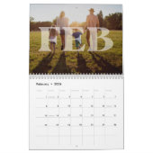 Moderne familiefoto's Eenvoudige overlay typografi Kalender (Feb 2026)