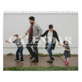 Moderne familiefoto's Eenvoudige overlay typografi Kalender (Hoes)