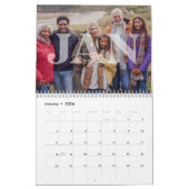 Moderne familiefoto's Eenvoudige overlay typografi Kalender (Jan 2026)
