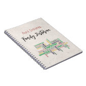 Moderne familiegeschiedenis WordCloud Notitieboek (Rechterzijde)