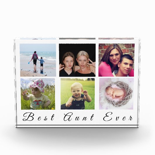 Moderne familiekolk met 6 foto's beste tante ooit (Voorkant)