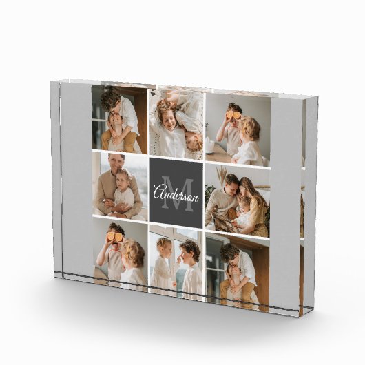 Moderne familiekollage foto's en persoonlijke cade (Rechts)