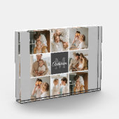 Moderne familiekollage foto's en persoonlijke cade (Links)