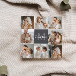 Moderne familiekollage foto's en persoonlijke cade