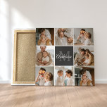 Moderne familiekollage foto's en persoonlijke cade canvas afdruk<br><div class="desc">Leg de hartverwarmende momenten van uw moderne familie vast in een prachtig gemaakte collage foto. Vier de lach, liefde en gekoesterde herinneringen met dit gepersonaliseerde meesterwerk, exclusief beschikbaar op Zazzle. Creëer Een verbluffende montage die de essentie van uw unieke familiedynamiek omvat - van mijlpaalvieringen tot alledaagse avonturen. Deze collage, die...</div>