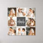 Moderne familiekollage foto's en persoonlijke cade canvas afdruk (Voorkant)