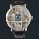 Moderne familiekollage foto's en persoonlijke cade horloge<br><div class="desc">Leg de hartverwarmende momenten van uw moderne familie vast in een prachtig gemaakte collage foto. Vier de lach, liefde en gekoesterde herinneringen met dit gepersonaliseerde meesterwerk, exclusief beschikbaar op Zazzle. Creëer Een verbluffende montage die de essentie van uw unieke familiedynamiek omvat - van mijlpaalvieringen tot alledaagse avonturen. Deze collage, die...</div>