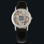 Moderne familiekollage foto's en persoonlijke cade horloge<br><div class="desc">Leg de hartverwarmende momenten van uw moderne familie vast in een prachtig gemaakte collage foto. Vier de lach, liefde en gekoesterde herinneringen met dit gepersonaliseerde meesterwerk, exclusief beschikbaar op Zazzle. Creëer Een verbluffende montage die de essentie van uw unieke familiedynamiek omvat - van mijlpaalvieringen tot alledaagse avonturen. Deze collage, die...</div>