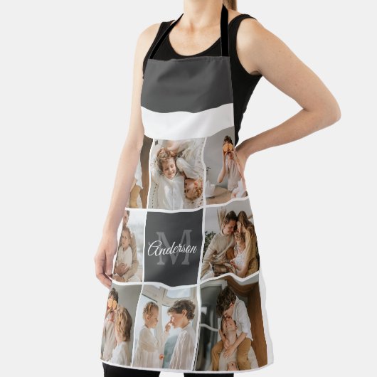 Moderne familiekollage foto's en persoonlijke cade schort (Insitu)
