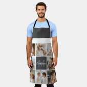 Moderne familiekollage foto's en persoonlijke cade schort (Gedragen)